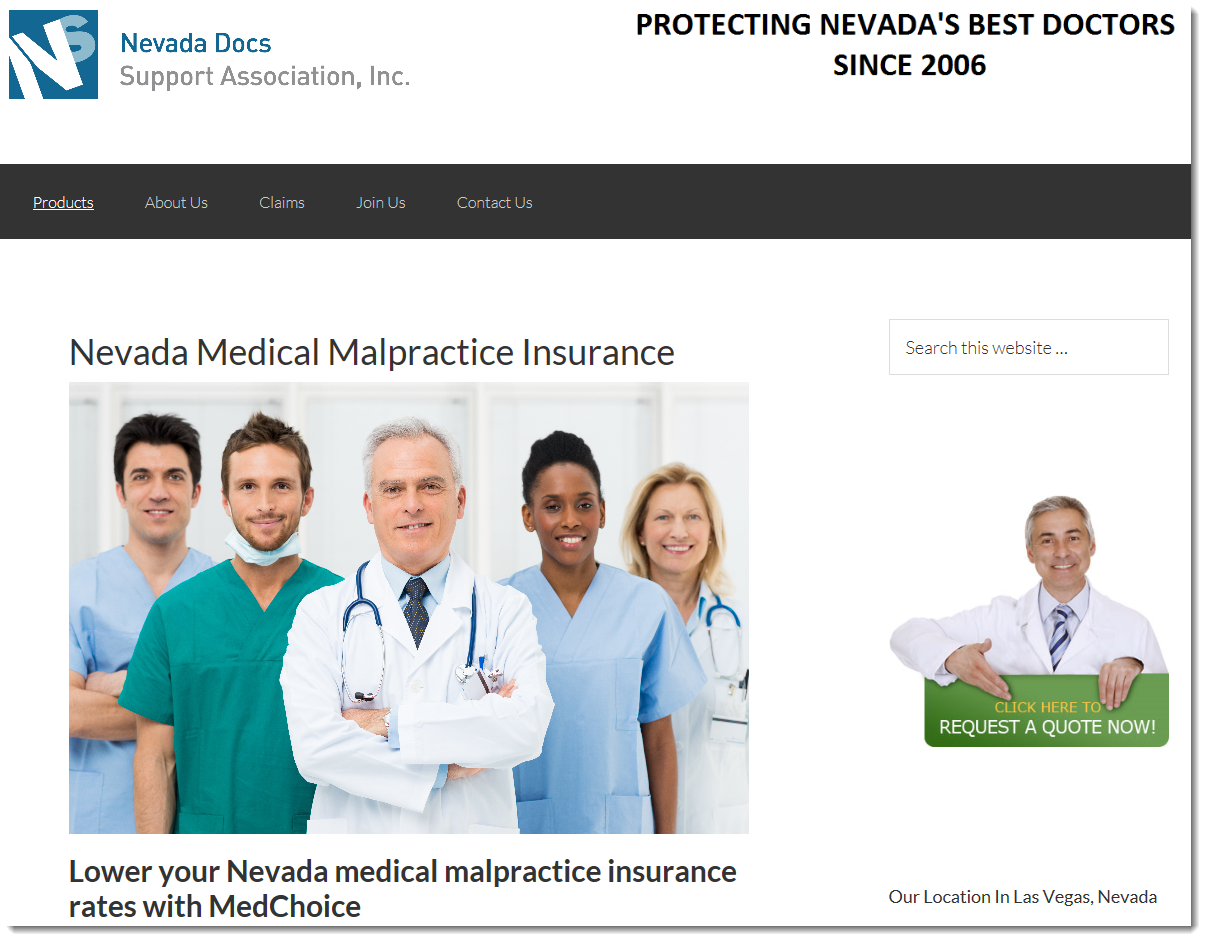 nevada docs support association web page capture